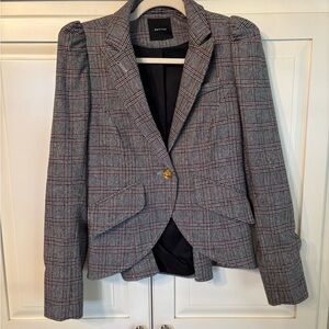 Smythe Glen Plaid Women's Black and Red Plaid Blazer